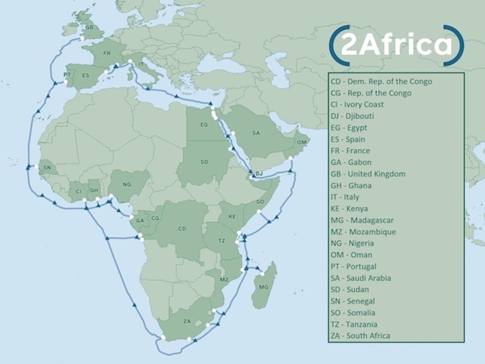 Equinix and Vodafone to build digital hub for 2Africa cable system