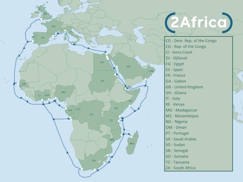 Equinix and Vodafone to build digital hub for 2Africa cable system